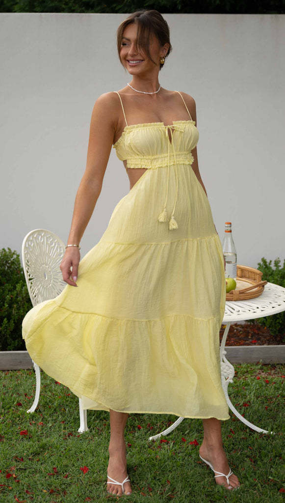 V-Line Summer Long Dress