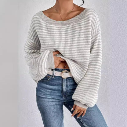 Zarvani Off Shoulder Japanese-Knit Sweater