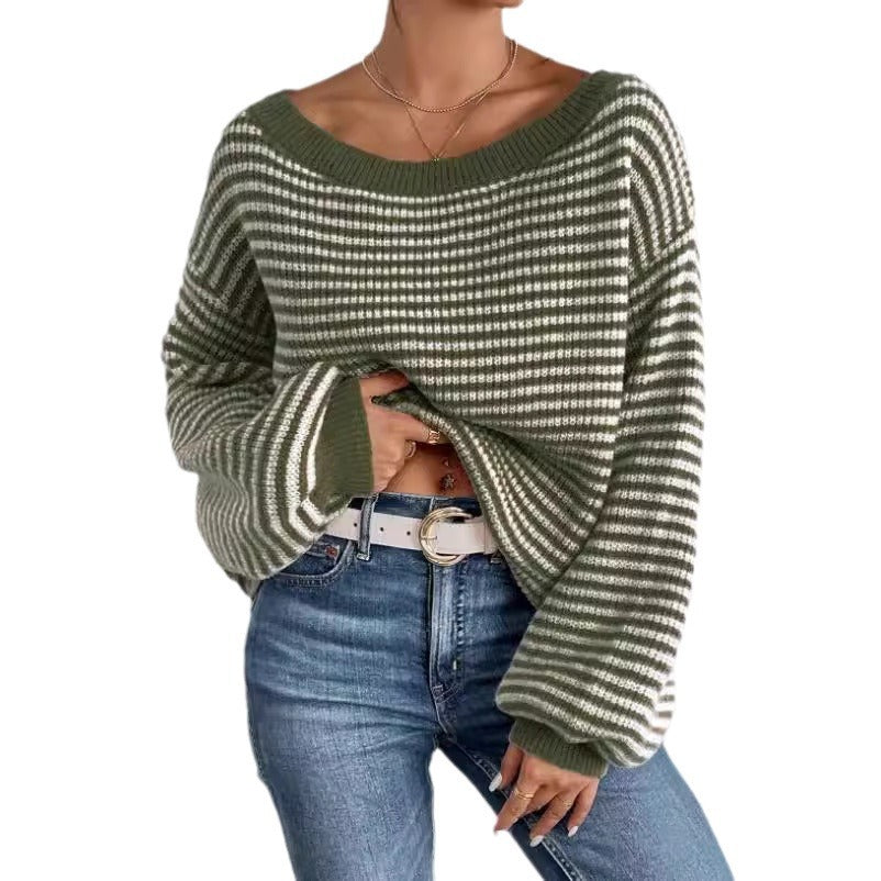 Zarvani Off Shoulder Japanese-Knit Sweater